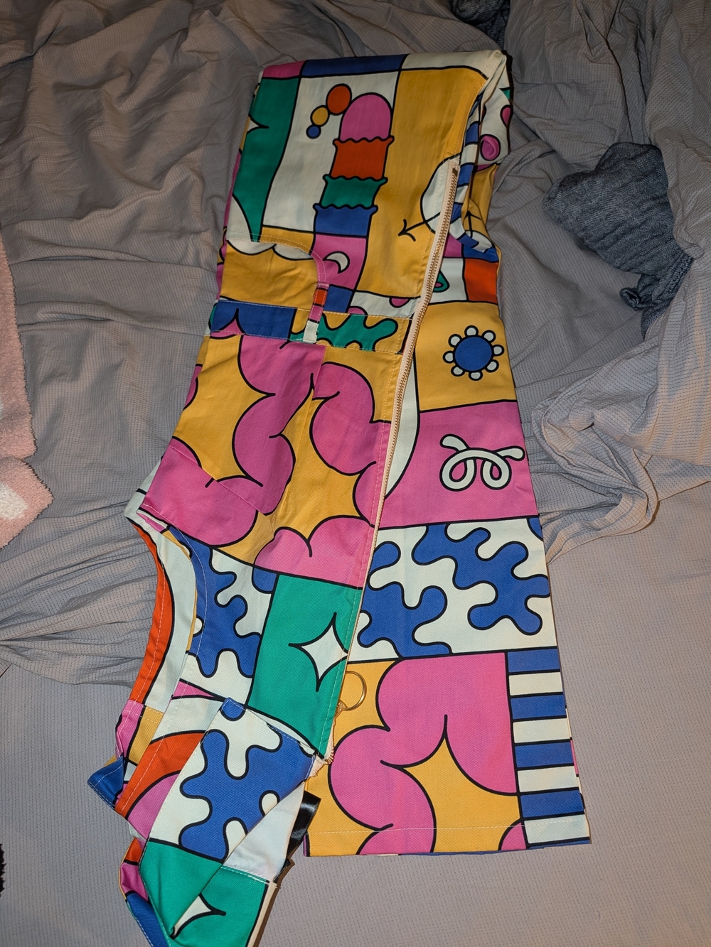 NOOWORKS Vibrant Retro Graphic Zip Jumpsuit in Wormiverse - Picture 4 of 5